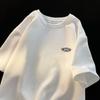 Camiseta de manga corta con cuello redondo y estampado de gofres para hombre, de marca de moda de verano, holgada e informal, para parejas.