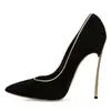 Zapatos de Moda para Mujer Transfronterizos, Tacones Metálicos Ultra Altos, Tacones Altos, Zapatos para Mujer Talla Grande Aliexpress, Zapatos de Salón para Mujer