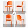 Cadeira de Jantar Moderna Simples com Encosto Plástico Cadeira de Restaurante Conferência Cadeira com Encosto Redondo Empilhável Cadeira Multicolorida