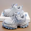 Zapatos gruesos tipo "Dad Shoes" con cordones para niños, Zapatos de running antideslizantes de otoño para niñas, Zapatos de malla gruesa modernos y versátiles para niños mayores
