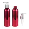 Botella Roja Galvanizada para Loción 150ml Material PET Botella con Dispensador para Leche Limpiadora y Champú Producto de Cuidado Personal Empaque