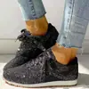 Transfronterizo Nuevo 2020 Nuevo Zapatos de Mujer con Lentejuelas Exportación Talla Grande Europeo y Americano Aliexpress Moda Deportivos Casuales Talla Grande Zapatos de Mujer