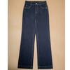 Jeans para Mujer de Denim con Bloqueo de Color, Elástico en Cuatro Direcciones, Bordado en Bolsillos, Corte Delgado, Pantalones de Campana con Dobladillos Divididos