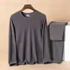 Conjunto de Ropa Interior Térmica de Cuello Redondo para Otoño e Invierno para Hombres, Modelo Nuevo del Fabricante, Ropa Interior Térmica de Doble Cara para Calidez y Protección contra el Frío