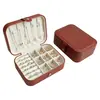 Caja de joyería portátil de cuero al por mayor para exportación, caja de almacenamiento de joyería de PU, caja larga antioxidante para pendientes, pulseras, anillos y accesorios