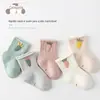 [Estilo Quente] Meias de Bebê Transfronteiriças Primavera e Outono Urso Fofo de Desenho Animado em Pé Recém-Nascido Meias de Bebê Versáteis Fofas