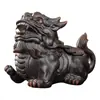 Sapo de Cerâmica Roxa Pixiu Pet de Chá Decoração de Mesa para Casa e Escritório Decoração de Mesa de Chá Sala de Chá Brinquedo de Chá Pode Ser Criado Acessórios para Conjunto de Chá