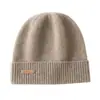 Gorro de Cachemira para Mujer Cachemira Pura Otoño e Invierno Nuevo Versátil a Prueba de Frío Protección para los Oídos Gorro Tejido Gorro para el Frío al Aire Libre