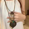 Nuevo Collar Retro Popular Étnico Estilo Chino para Mujer, Cadena Larga Versátil de Nicho para Suéter con un Toque de Alta Gama, Accesorio Sencillo