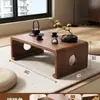 Mesa pequeña de madera maciza para mirador, mesa de té tatami, mesa kang, mesa baja pequeña, escritorio, mesa kang simple para balcón, mesa tradicional china, mesa de piano