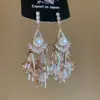 Pendientes de gota con incrustaciones de diamantes transfronterizos europeos y americanos, pendientes de lujo de alta gama, accesorios para orejas de moda de nicho, venta al por mayor desde fabricante de Yiwu