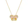 Foxi comercio exterior joyería aretes pequeños estilo mariposa colgante traje circonita joyería ins no alérgico estilo de moda