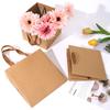 Bolsa de papel Kraft para florería, bolsa cuadrada para hornear con fondo ancho, publicidad, compras, regalo, bolso de mano, suministro directo de fábrica