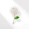 Design de Broche de Girassol para Comércio Exterior Transfronteiriço, Broche Versátil de Luxo Leve para Terno, Acessório de Broche Fixo Feminino Anti-Exposição