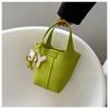 2024 Nuevo Verano Bolso Pequeño de Hombro de Cuero Suave con Textura Estilo Coreano Bolso Cubo de Moda Estilo Dulce Bolso de Hombro Único Cruzado