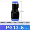 Conector Pneumático Rápido Zhuo Ji Passante Reto PG Redutor Compressor de Ar Plug Rápido Acessórios 4/6/8/10/12/16mm