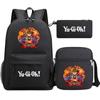 Kit novo de 3 peças de jogo de anime rei para Meninos Meninas crianças mochila escolar mochila de viagem Bolsa de Ombro Estojo