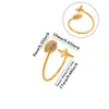 Nuevo producto transfronterizo: anillo de mariposa y flor de circón de colores para mujer, chapado en oro de 18 quilates, estilo de moda europeo y americano, anillo para el dedo índice, joyería de acero inoxidable