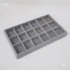 *Caja de joyería forro esponja almohadilla caja de pendientes joya de mano caja de almacenamiento de joyas interior de cajón rejilla de terciopelo