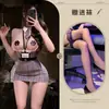Hemei Lencería Sexy Falda Sexy de Secretaria Ajustada al Cuerpo Qqny Pijama de Deseo Puro Uniforme Coqueto Conjunto de No Quitarse para Mujer