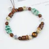 Pulseira Cerâmica Jingdezhen Cor Dopamina Antiga Contas Tecida à Mão Presente Original Nova Pulseira Chinesa para Mulheres