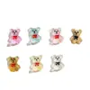 Acessórios de Nail Art Urso Pintado de Desenho Animado Fofo Acessórios de Unha Vestíveis Urso Gordo DIY Capa de Celular Unha Pequenos Ornamentos