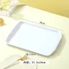 Múltiples bandejas plásticas antideslizantes comerciales, bandejas rectangulares de comida rápida estilo chino, platos rectangulares para hamburguesas de cantina de hotel KFC