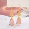 Nuevos Pendientes Colgantes de Calcedonia Estilo Chino Plato para Incienso de Mosquito Clip para Oreja Sin Agujeros en las Orejas Pendientes Antiguos Hermosos Combinan con Todo Elegante Elegante