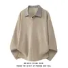 Sudadera Nueva de Otoño 2026 para Hombre, Moda Tendencia Ajuste Holgado, Diseño Falso de Dos Piezas con Cuello Cuadros en Contraste, Sudadera Casual para Hombre