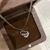 Boa Sorte e Prosperidade Novo Estilo Chinês Prata Vazado Ponto de Estrela Diamante Pontiagudo Cabaça Colar Simples Temperamento Corrente da Clavícula Feminina Atacado