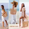 Bolsa de Tote Calada para Vacaciones en la Costa, Bolsa de Playa de Malla Grande para Exteriores, Bolso de Hombro de Verano para Viajes, Bolsa de Playa