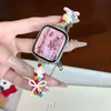 Pulseira de Metal com Zíper de Corda Trançada Gatinho de Verão Adequada para Apple Watch Iwatch 1ª, 2ª, 11ª, 10ª Gerações, Ultrase