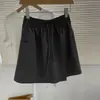 Macacão Falso de Duas Peças com Saia Dividida na Frente e Atrás para Mulheres com Bolsos Laterais Grandes, Calças Capris de Trabalho, Calças de Meio Verão, Calças Culotte Finas