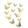 Novo design metálico oco tridimensional de borboleta imitação de metal para embalagem de buquê de flores com materiais decorativos artesanais DIY