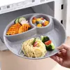 Plato Dividido Plato de Cena Reductor de Grasa Vajilla para Niños Traje Combinación Plato de Arroz de Tres Compartimentos Plato para Snacks Pasta Ensalada Empanadillas