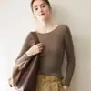 100% pure cashmere round neck slim fit knit autumn and winter base sweater one-piece garment long sleeve base shirt