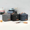 Bolsa de almuerzo de venta caliente transfronteriza Bolsa de almuerzo Bolso sencillo Cuadrado Bolsa térmica Exterior Conservación de alimentos Bolsa de aislamiento térmico para el almuerzo