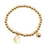 Pulsera de acero inoxidable para hombre superventas transfronteriza para el Año del Dragón nuevo estilo étnico chino pulsera de cuentas de acero de titanio al por mayor