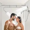 Cabezal de ducha presurizado para dos personas más vendido transfronterizo, cabezal de ducha de mano de nueve funciones, juego de ducha estilo americano al por mayor