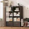 Estantería Estantería de Múltiples Niveles de Pie para Dormitorio Artículos de Uso Diario Ropa Buena Juguetes Estante para Snacks Estantería a Prueba de Polvo
