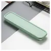 23CM Caja de Almacenamiento Creativa Nórdica de 5 Colores Palillos Estudiantiles Cucharas Cubiertos Caja Portátil Caja de Papelería Caja de Paja para Exteriores Caja de Almuerzo