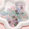 Perlas de Hielo Perladas de Vidrio Perlas de Tierra Perlas Sueltas Separadas por Perlas Pulsera de Cuentas Hecha a Mano DIY Llavero Material de Joyería Perlas