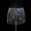 Falda con borlas brillantes y sexys de estilo europeo y americano para danza del vientre, accesorios de cadena para la cintura, cadena para el cuerpo con diamantes de imitación