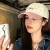 Nueva Gorra de Béisbol Estilo Coreano con Bordado Floral y Bloques de Color, Gorra de Pico Unisex para Primavera/Otoño, Hace que la Cara Parezca Más Pequeña, Sombrero para el Sol