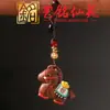 Llavero Caballo Mecedora de Sándalo Yiming Xianyuan Madera Arcoíris Creativa Año del Caballo del Zodiaco Colgante para Cadena de Teléfono Encanto para Bolso