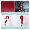 Cardamomo Identity V Sacerdote Original Peluca de Cosplay Cabello Trenzado Cosplay Raya Media Parte Superior del Cuero Cabelludo Peluca de Cabello Largo