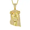 Nuevo Colgante de Cabeza Humana Hip-Hop con Púas de Diamante Completo, Circonita de Cobre, Colgante Retro Personalizado de Hip-Hop para Hombre en Stock