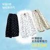 Pantalones de Globos Antimosquitos de Lunares para Niñas Princess Yuanyuan Verano 2026 Nuevo Estilo Pantalones de Linterna Rectos Sueltos de Nueve Puntos para Niños Mayores