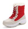 2026 Comércio Exterior Aliexpress Outdoor Inverno Cano Alto Sapatos Femininos Amazon Estudante Cadarço Cano Médio Botas de Neve Sapatos de Algodão Femininos