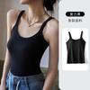 Camisola feminina nova de verão para usar por cima ou por baixo sem mangas branca que cobre o busto top básico anti-exposição